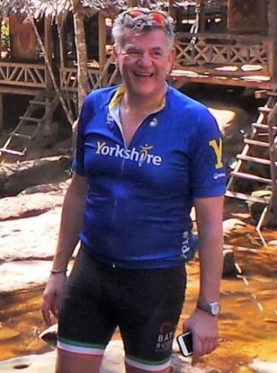 Richard Mann Cycling on the  tour with redspokes
